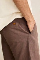Rhythm Mens Rhythm Worn Path Textured Linen Short - Oak Rhythm Worn Path Textured Linen Short - Oak Splash Swimwear Mens Shorts