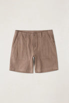 Rhythm Mens Rhythm Worn Path Textured Linen Short - Oak Rhythm Worn Path Textured Linen Short - Oak Splash Swimwear Mens Shorts