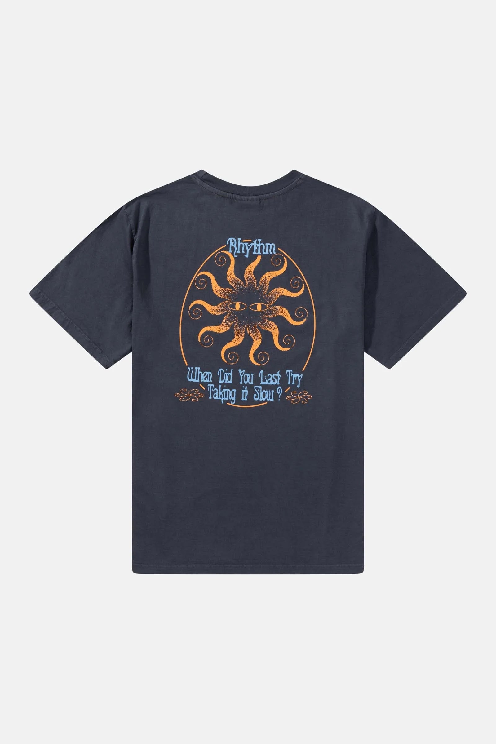 Rhythm Mens Sun Vintage Short Sleeve T-Shirt - Navy Rhythm Sun Vintage Short Sleeve T-Shirt - Navy Splash Swimwear Mens Clothing