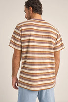 Rhythm Mens Vintage Stripe SS T-Shirt - Cedar Vintage Stripe SS T-Shirt - Cedar Splash Swimwear Mens