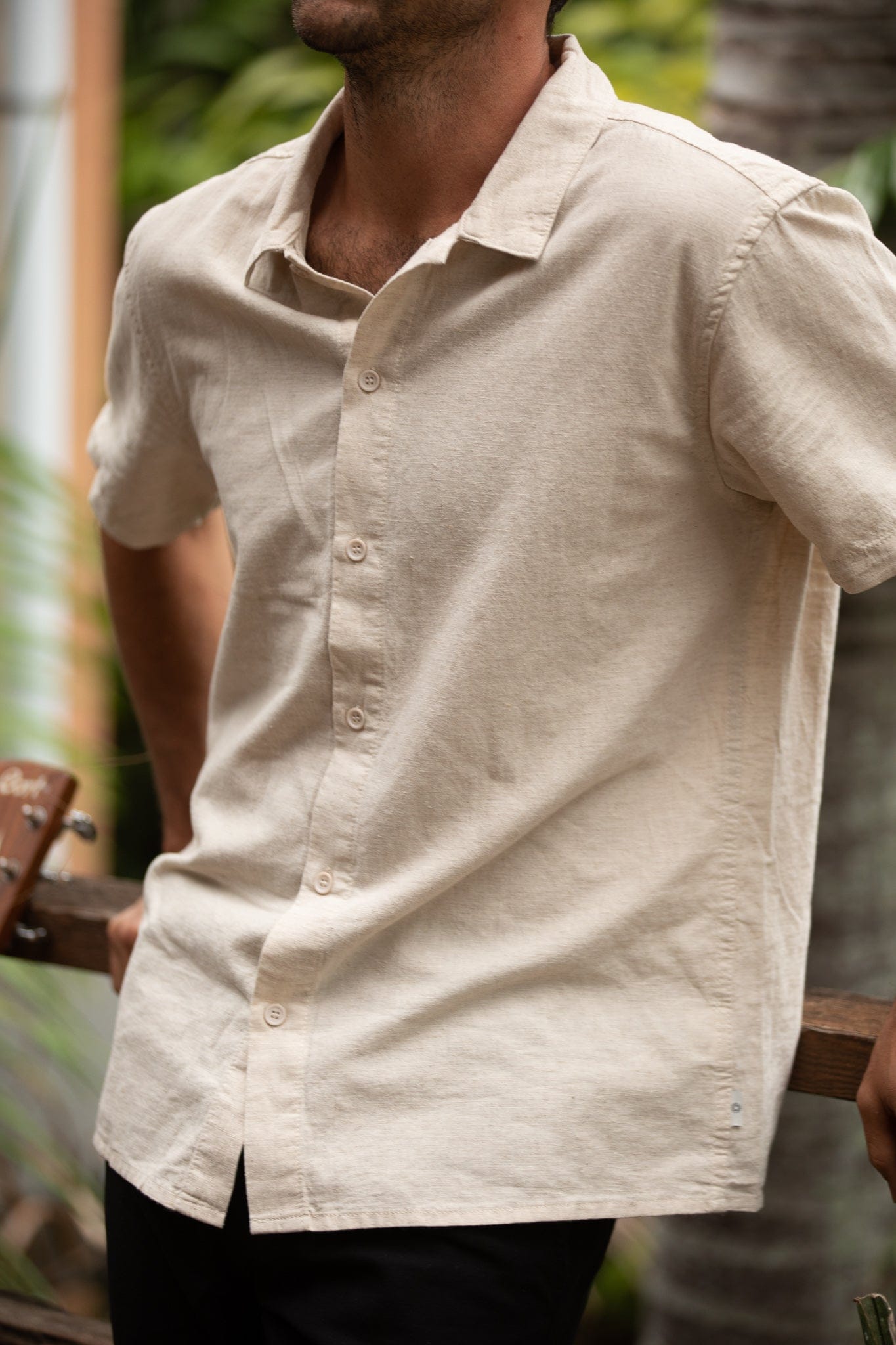 Rhythm Rhythm Classic Linen SS Shirt Classic Linen SS Shirt | Rhythm Splash Swimwear Tops