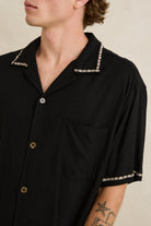 Rhythm Rhythm Diego Short Sleeve Shirt - Black Rhythm Diego Short Sleeve Shirt - Black Splash Swimwear Tops