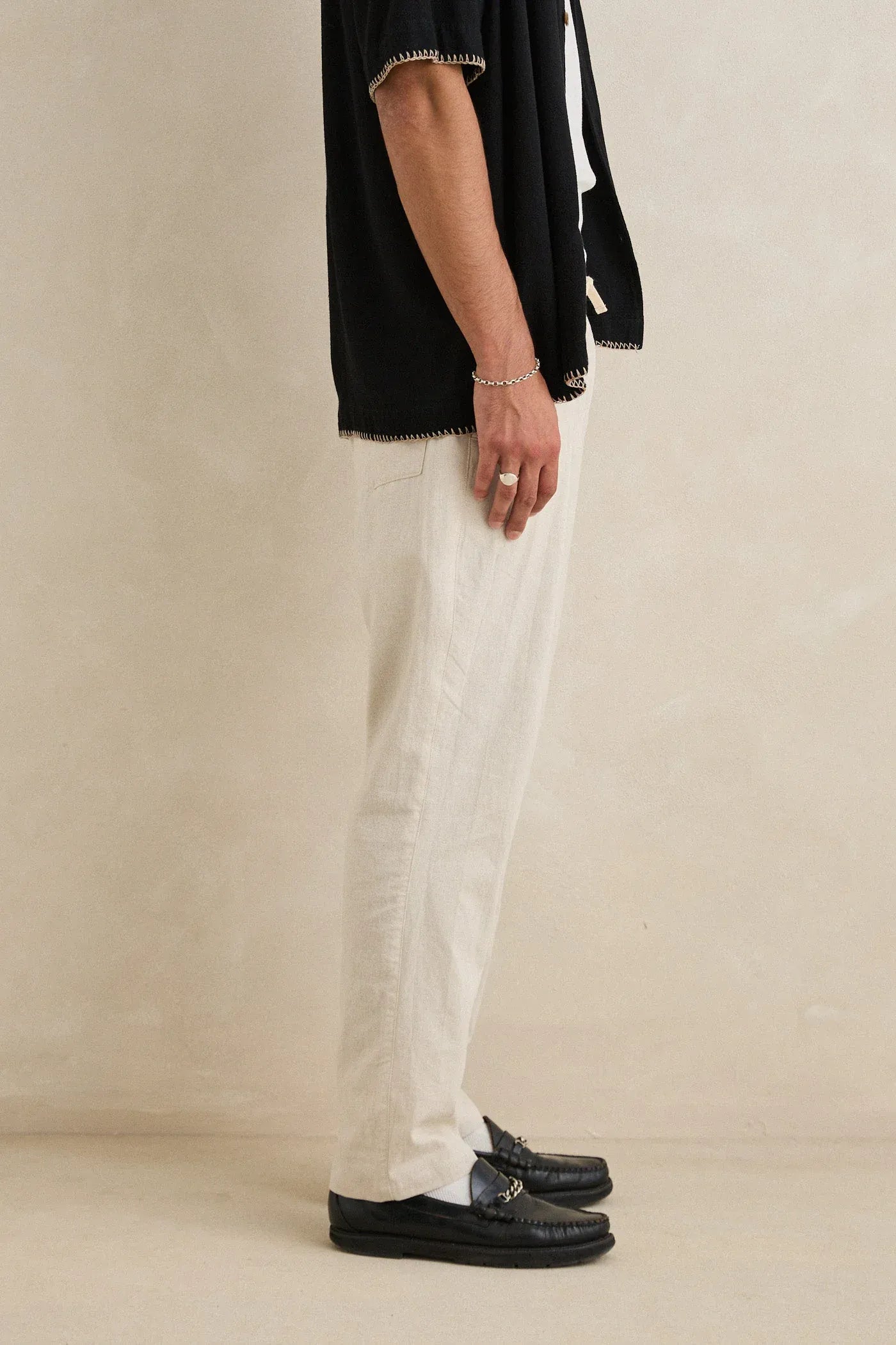 Rhythm Rhythm Linen Jam Pant Bone Rhythm Linen Jam Pant Bone Splash Swimwear Pants