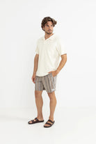 Rhythm Rhythm Vintage Terry Polo - Natural Rhythm Vintage Terry Polo - Natural Splash Swimwear Tops