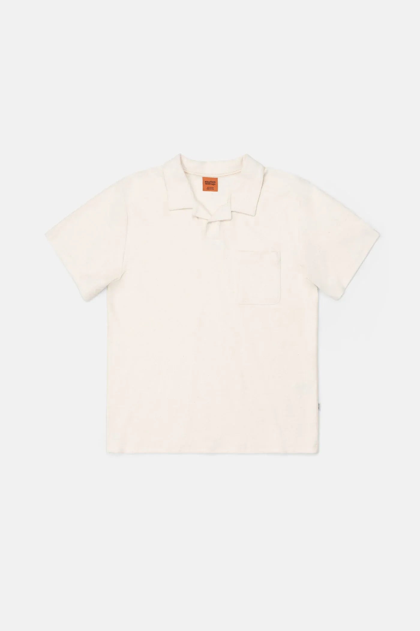 Rhythm Rhythm Vintage Terry Polo - Natural Rhythm Vintage Terry Polo - Natural Splash Swimwear Tops