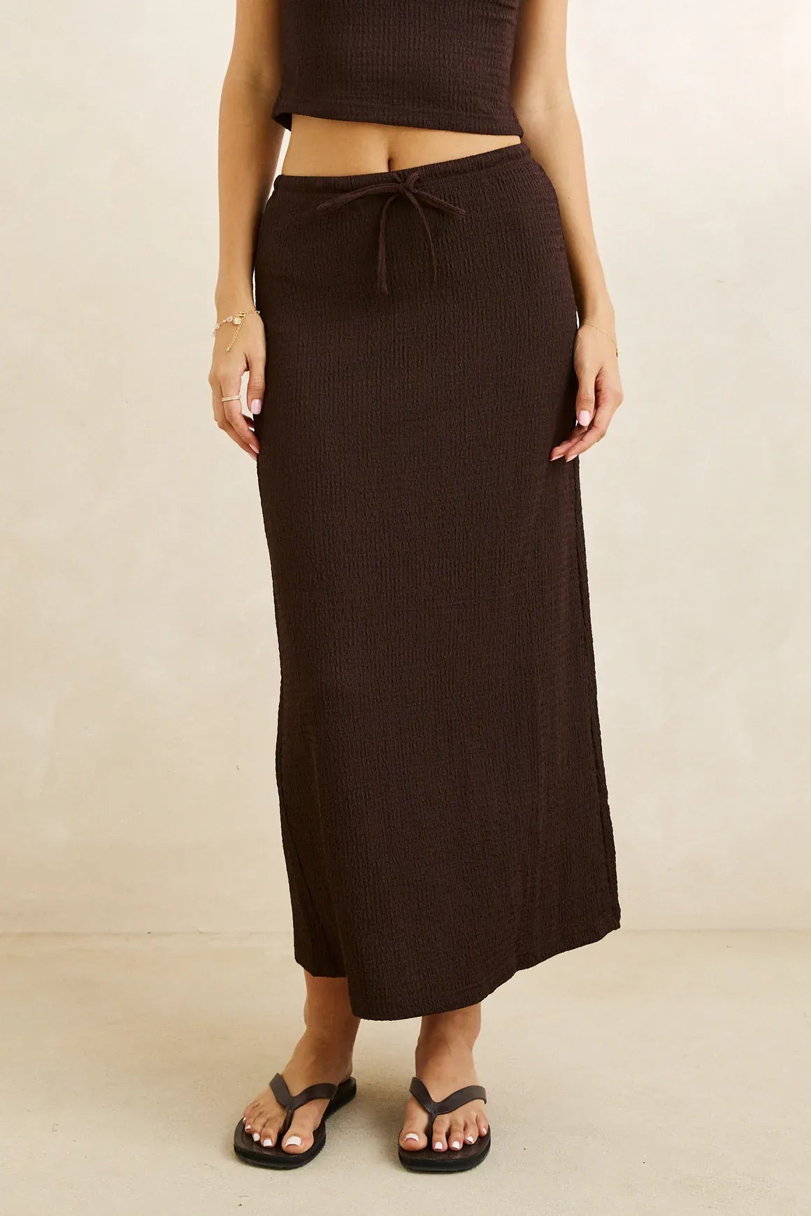 Rhythm Rhythm Women's Indie Maxi Skirt — Chocolate Rhythm Women's Indie Maxi Skirt — Chocolate Splash Swimwear Skirts