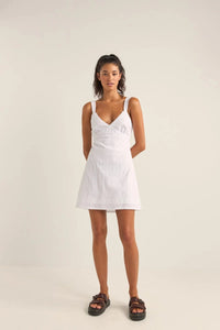 Rhythm Womens Brighton Mini Dress - White Rhythm Brighton Mini Dress - White Splash Swimwear Dresses