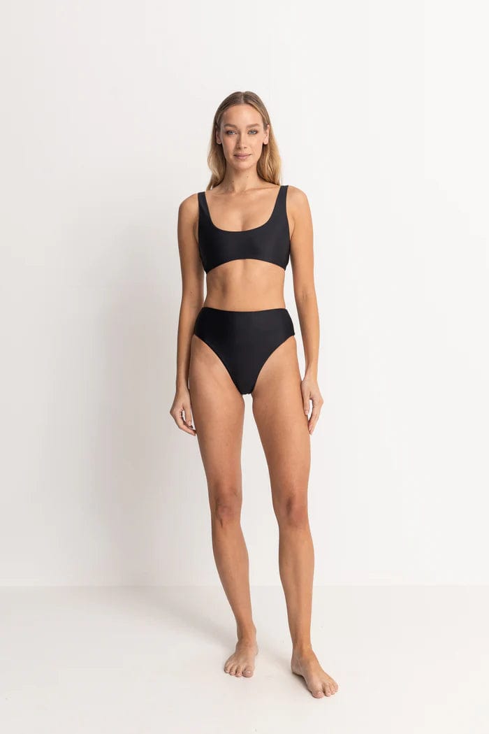 Rhythm Womens Bikini Tops Classic Crop Top Rhythm Classic Crop Top