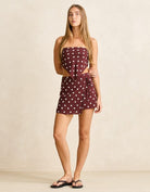 Rhythm Womens Dotti Mini Skirt - Cafe Dotti Mini Skirt - Cafe Splash Swimwear