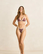 Rhythm Womens Dotti Tri Top - Cafe Dotti Tri Top - Cafe Splash Swimwear