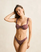 Rhythm Womens Dotti Underwire Balconette Top - Cafe Dotti Underwire Balconette Top - Cafe Splash Swimwear