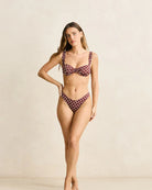 Rhythm Womens Dotti Underwire Balconette Top - Cafe Dotti Underwire Balconette Top - Cafe Splash Swimwear