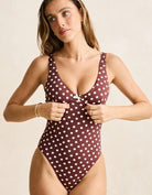 Rhythm Womens Dotti Underwire One Piece - Cafe Dotti Underwire One Piece - Cafe Splash Swimwear