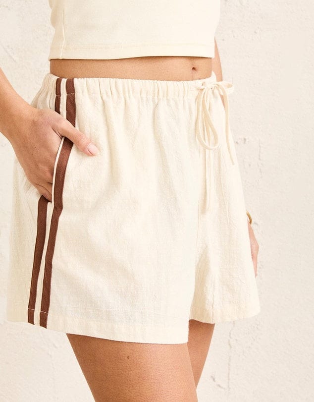 Rhythm Womens Isadora Shorts - Cream Isadora Shorts - Cream Splash Swimwear