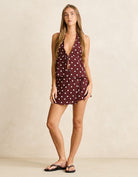 Rhythm Womens Polka Halter Top - Cafe Polka Halter Top - Cafe Splash Swimwear