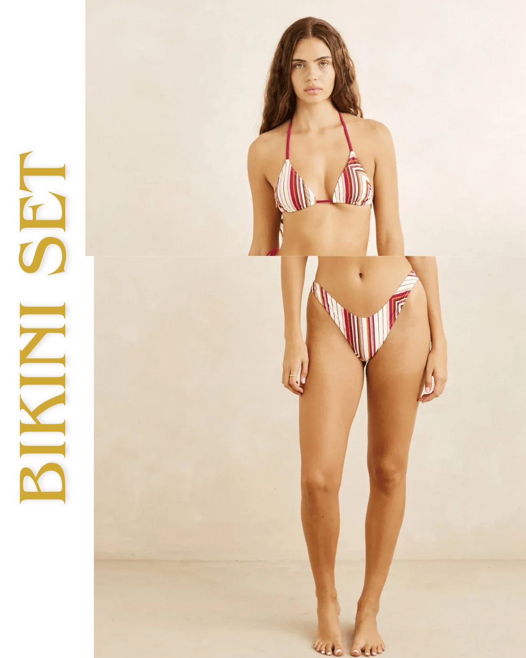 Rhythm Womens Rhythm Ace Stripe Slide Tri Top & Hi Cut Pant - Plum 39722341146329 Rhythm Ace Stripe Slide Tri Top & Hi Cut Pant - Plum Splash Swimwear Bikini Set 8 39722341146329
