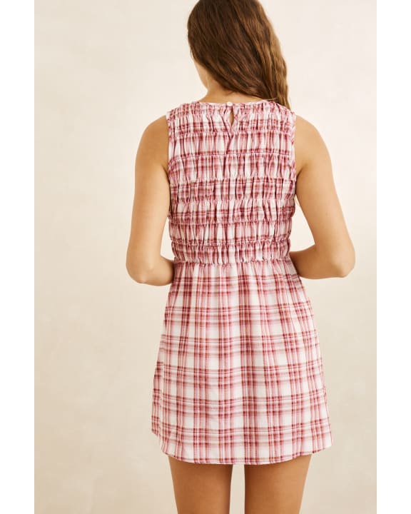 Rhythm Womens Rhythm Chelsea Check Mini Dress Rhythm Chelsea Check Mini Dress Splash Swimwear Dresses