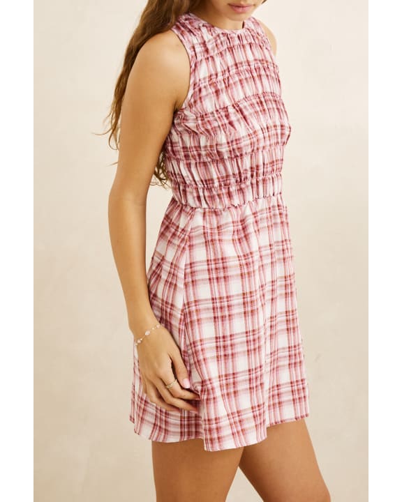 Rhythm Womens Rhythm Chelsea Check Mini Dress Rhythm Chelsea Check Mini Dress Splash Swimwear Dresses