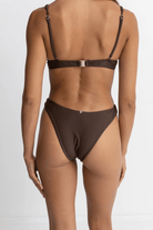 Rhythm Womens Rhythm Classic Hi Cut Pant- Chocolate Rhythm Classic Hi Cut Pant- Chocolate Splash Swimwear Dresses