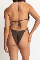 Rhythm Womens Rhythm Classic Tie Side Hi Cut Pant- Chocolate Rhythm Classic Tie Side Hi Cut Pant- Chocolate Splash Swimwear Dresses