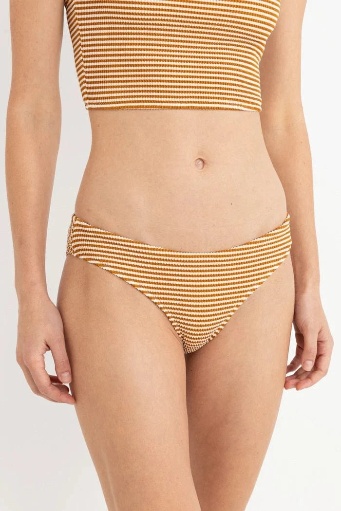 Rhythm Womens Rhythm Cove Stripe Holiday Pant - Caramel Rhythm Cove Stripe Holiday Pant - Caramel Splash Swimwear Bikini Bottoms