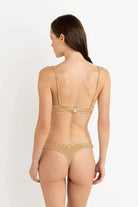 Rhythm Womens Rhythm Cove Stripe Underwire Top - Caramel Rhythm Cove Stripe Underwire Top - Caramel Splash Swimwear Bikini Tops