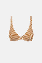 Rhythm Womens Rhythm Cove Stripe Underwire Top - Caramel Rhythm Cove Stripe Underwire Top - Caramel Splash Swimwear Bikini Tops