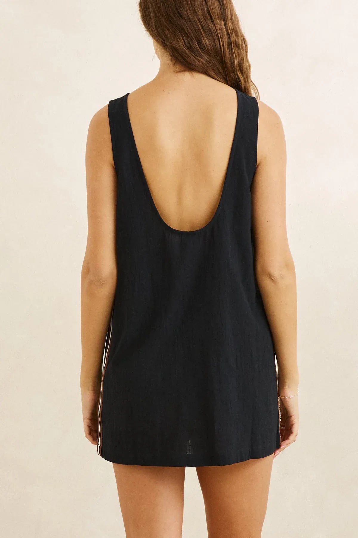 Rhythm Womens Rhythm Hanalei Mini Dress - Black Rhythm Hanalei Mini Dress - Black Splash Swimwear Dresses