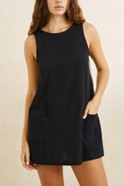Rhythm Womens Rhythm Hanalei Mini Dress - Black Rhythm Hanalei Mini Dress - Black Splash Swimwear Dresses