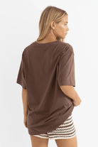 Rhythm Womens Rhythm Kai Oversized T-Shirt - Chocolate Rhythm Kai Oversized T-Shirt - Chocolate Splash Swimwear