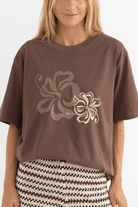 Rhythm Womens Rhythm Kai Oversized T-Shirt - Chocolate Rhythm Kai Oversized T-Shirt - Chocolate Splash Swimwear