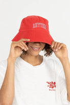 Rhythm Womens Rhythm Leilani Bucket Hat - Cherry 0725W-HW04-CHE Rhythm Leilani Bucket Hat - Cherry Splash Swimwear Hats OS