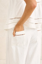 Rhythm Womens Rhythm Macy Scallop Pant - White Rhythm Macy Scallop Pant - White Splash Swimwear Womens Pants