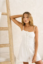 Rhythm Womens Rhythm Macy Scallop Playsuit - White Rhythm Macy Scallop Playsuit - White Splash Swimwear Playsuit