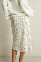 Rhythm Womens Rhythm Maisy Midi Skirt - Cream Rhythm Maisy Midi Skirt Cream Splash Swimwear Skirt
