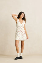 Rhythm Womens Rhythm Mila Floral Mini Dress - Cream Rhythm Mila Floral Mini Dress - Cream Splash Swimwear Mini Dress