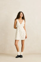 Rhythm Womens Rhythm Mila Floral Mini Dress - Cream Rhythm Mila Floral Mini Dress - Cream Splash Swimwear Mini Dress