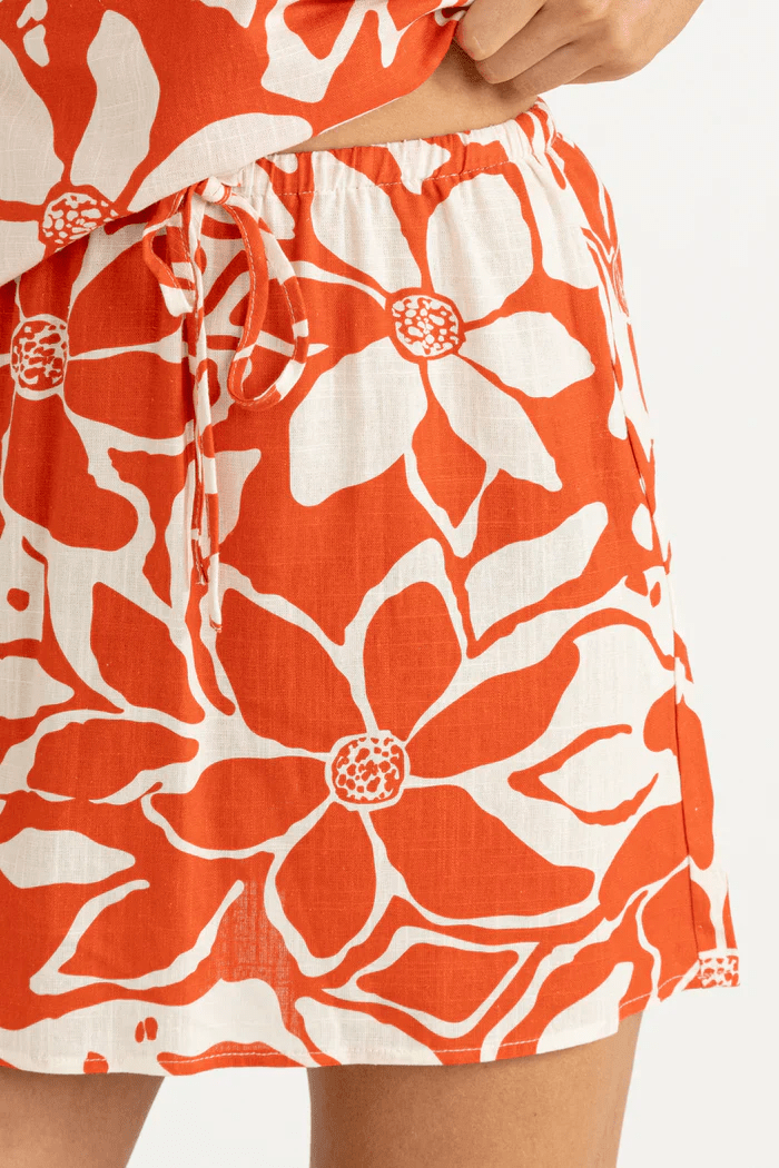 Rhythm Womens Rhythm Poppy Mini Skirt - Red Rhythm Poppy Mini Skirt - Red Splash Swimwear