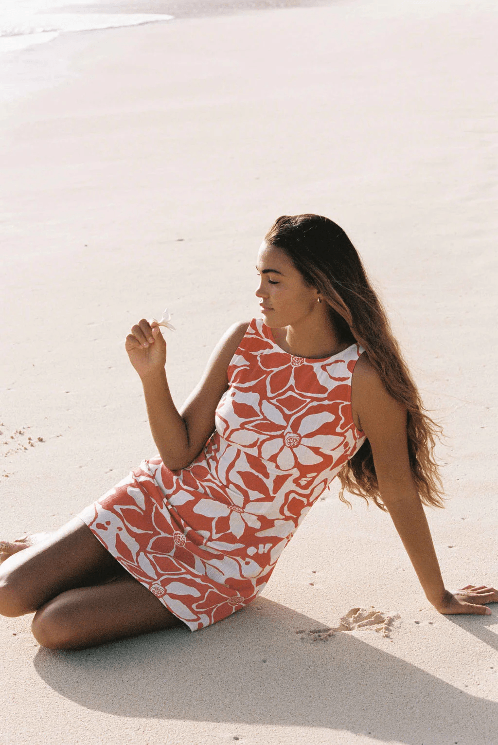 Rhythm Womens Rhythm Poppy Tie Back Mini Dress - Red Rhythm Poppy Tie Back Mini Dress - Red Splash Swimwear