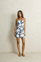 Rhythm Womens Rhythm Posie Mini Dress - Blue Rhythm Posie Mini Dress Blue Splash Swimwear Dresses