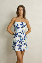 Rhythm Womens Rhythm Posie Mini Dress - Blue CD26W-DR09-BLU-6 Rhythm Posie Mini Dress Blue Splash Swimwear Dresses 6 9360397465099