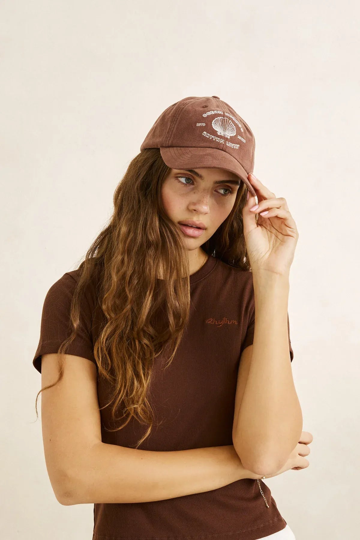 Rhythm Womens Rhythm Sandy Beach Cap - Chocolate 0726W-HW02-CHO Rhythm Sandy Beach Cap - Chocolate Splash Swimwear cap Chocolate / One size 9360397454260