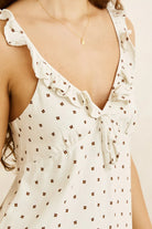 Rhythm Womens Rhythm Sandy Ruffle Mini Dress - Cream Rhythm Sandy Ruffle Mini Dress - Cream Splash Swimwear Dresses