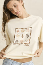 Rhythm Womens Rhythm Sea Ranch Shell Tee - Vintage White Rhythm Sea Ranch Shell Tee Vintage White Splash Swimwear Womens Tees