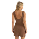 Rhythm Womens Rhythm Sunset Knit Mini Dress - Chocolate Rhythm Sunset Knit Mini Dress - Chocolate Splash Swimwear