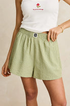 Rhythm Womens Rhythm Vista Stripe Short - Olive Rhythm Vista Stripe Short - Olive Splash Swimwear Womens Shorts