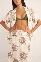 Rhythm Womens Seafarer Short Sleeve Shirt Rhythm Seafarer Short Sleeve Shirt Splash Swimwear Pants