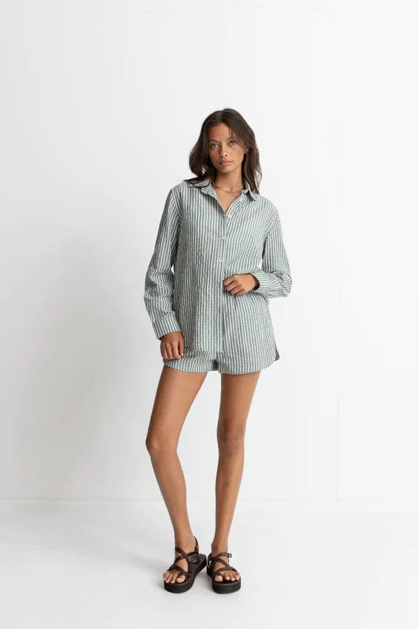 Rhythm Womens Stevie Stripe Short - Green Rhythm Stevie Stripe Short - Green Splash Swimwear