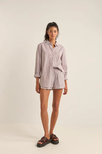 Rhythm Womens Zephyr Stripe Beach Shirt - Chocolate Rhythm Zephyr Stripe Beach Shirt - Chocolate Splash Swimwear Dresses