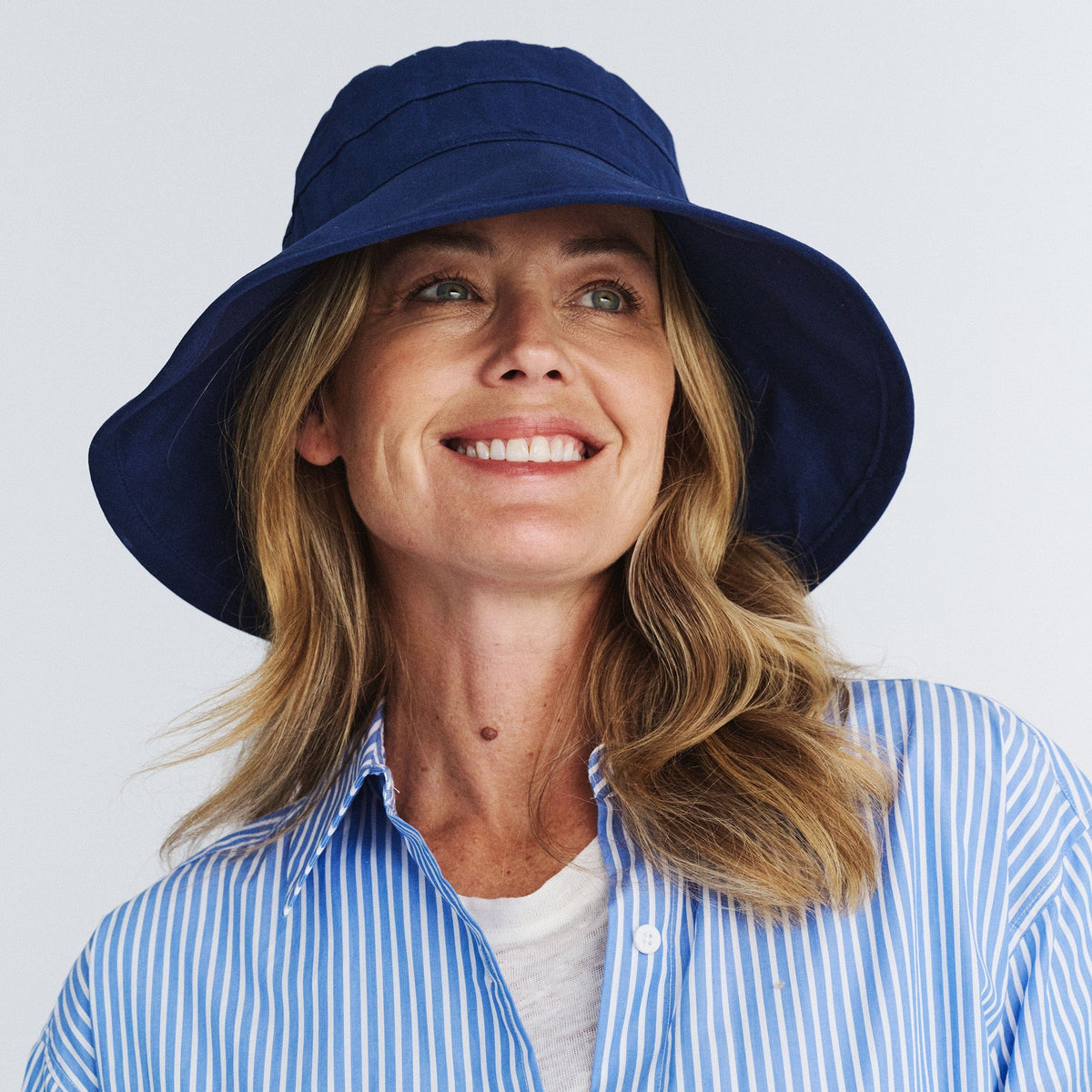 Rigon Headwear Cancer Council Essential Traveller Cotton Hat R52 Cancer Council Essential Traveller Cotton Hat Splash Swimwear Hats Navy / M/L 9328897027858